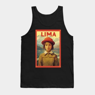 Lima, Peru, Travel Poster Tank Top